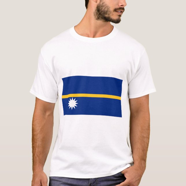 Camiseta Bandeira de Nauru (Frente)