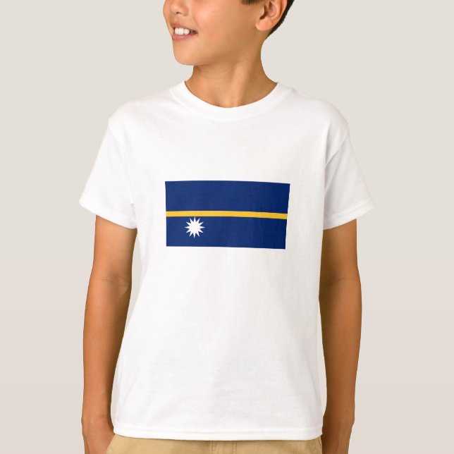 Camiseta Bandeira de Nauru (Frente)