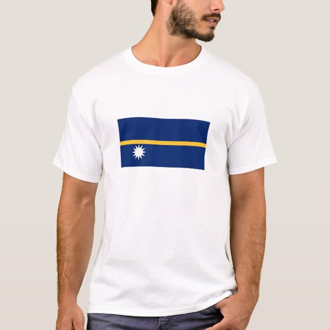 Camiseta Bandeira de Nauru (Frente)
