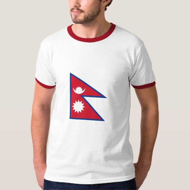 Camiseta bandeira de nepal (Frente)