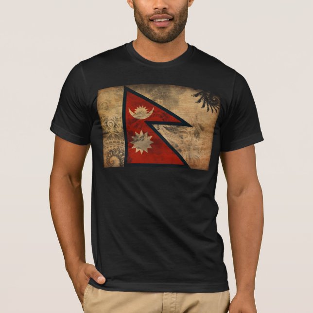 Camiseta Bandeira de Nepal (Frente)