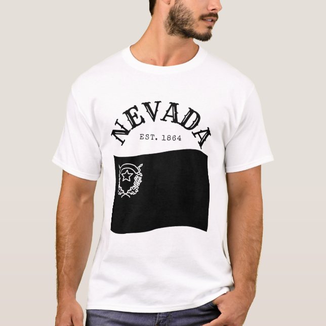 Camiseta bandeira de Nevada (Frente)