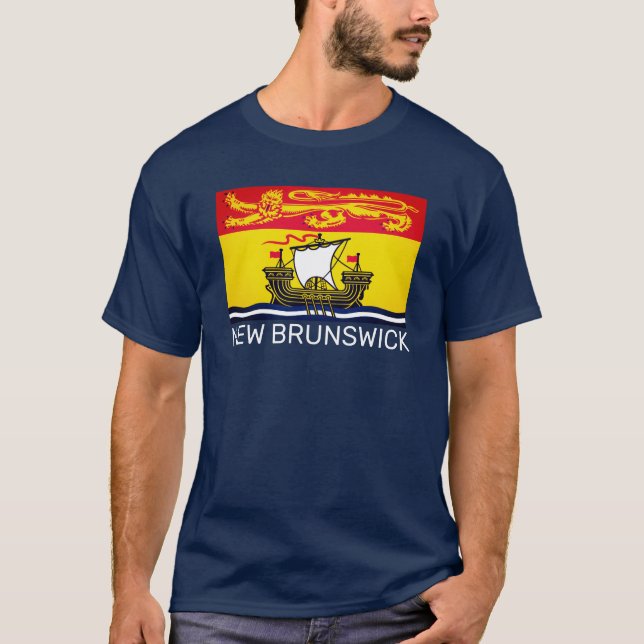 Camiseta Bandeira de New Brunswick, Canadá (Frente)