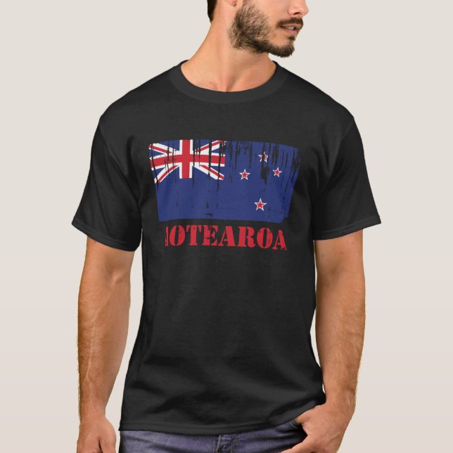 Camiseta Bandeira de Nova Zelândia (Frente)