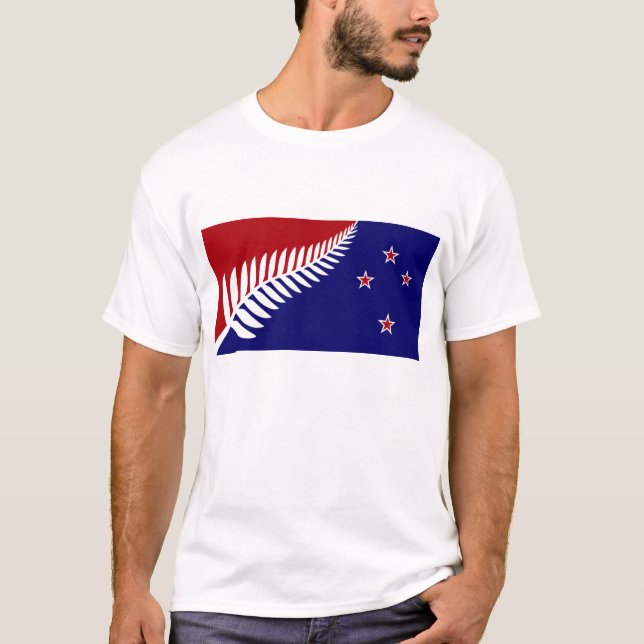Camiseta Bandeira de Nova Zelândia (Frente)