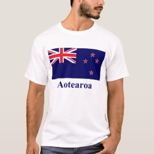 Camiseta Bandeira de Nova Zelândia com nome em maori