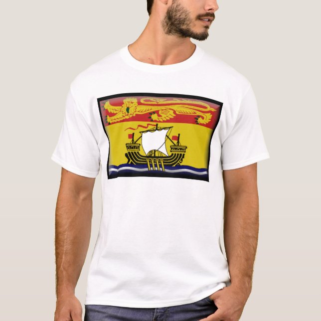 Camiseta Bandeira de Novo Brunswick (Canadá) (Frente)