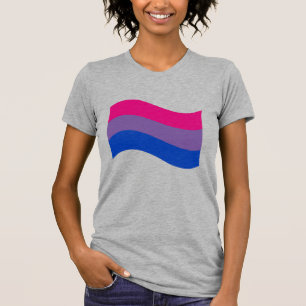 Camiseta Bandeira de Onda do Orgulho Bissexual