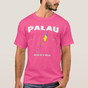 Camiseta Bandeira de Palau, Mapa de Palau, Bandeira Naciona