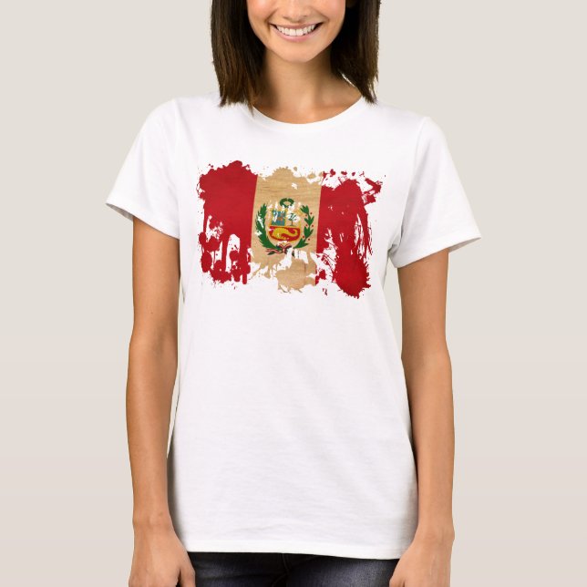 Camiseta Bandeira de Peru (Frente)