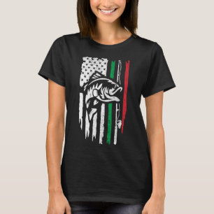 Camiseta Bandeira de pesca Byss italiana americana para pes
