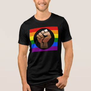 Camiseta Bandeira de pessoas queer do SlipperyJoe punho erg
