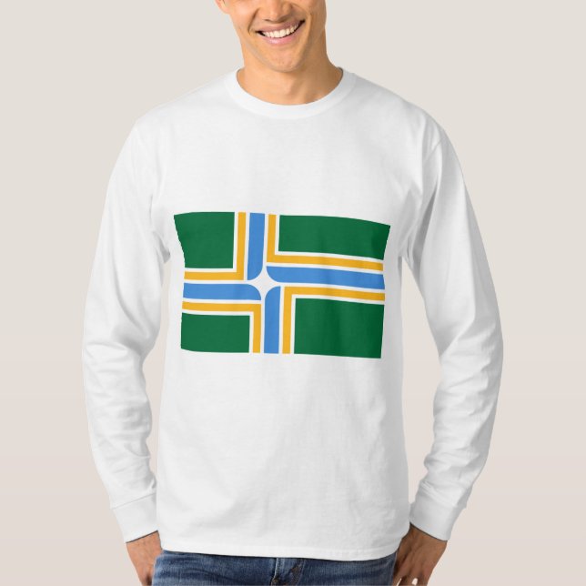 Camiseta Bandeira de Portland (Oregon) (Frente)