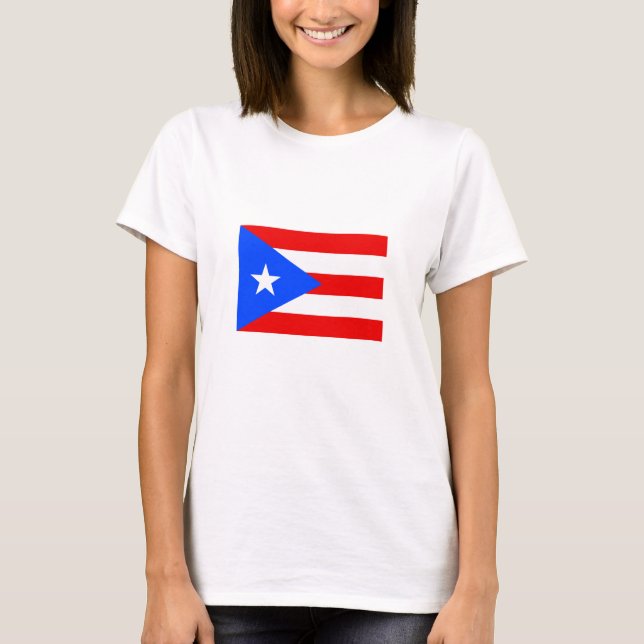Camiseta Bandeira de Porto Rico (Frente)