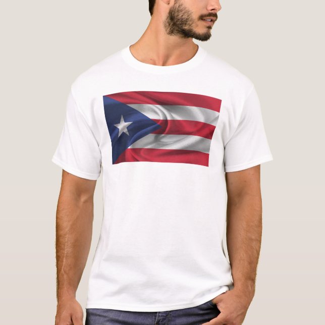 Camiseta Bandeira De Porto Rico (Frente)