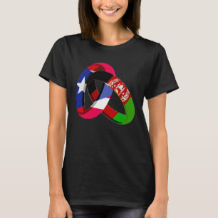 Camiseta Bandeira de Porto Rico Afeganistão Anel de Casamen