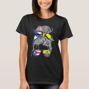 Camiseta Bandeira de Porto Rico Equador Mulheres Adultas Me