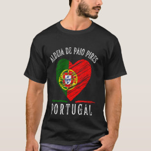 Camiseta Bandeira de Portugal Coração Aldeia De Paio Pires