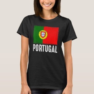 Camiseta Bandeira de Portugal Futebol Vintage Fã Time de Fu
