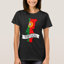 Camiseta Bandeira de Portugal Mapa Patriótico Orgulho Portu