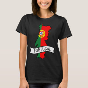 Camiseta Bandeira de Portugal Mapa Patriótico Orgulho Portu