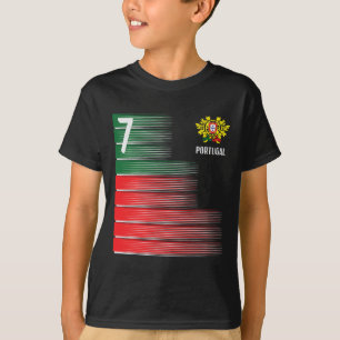 Camiseta Bandeira de Portugal Número 7 Fã de Futebol Homens