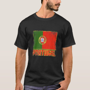 Camiseta Bandeira de Portugal Vintage Retro País Orgulho Po