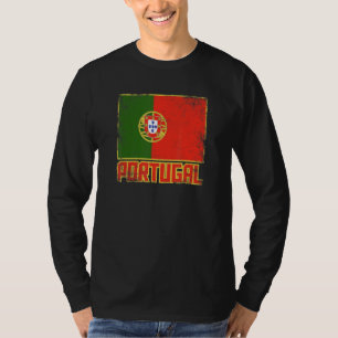 Camiseta Bandeira de Portugal Vintage Retro País Orgulho Po
