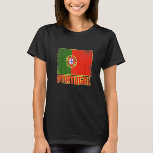 Camiseta Bandeira de Portugal Vintage Retro País Orgulho Po