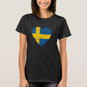 Camiseta Bandeira de presente da Suécia Sverige Vintage Sué