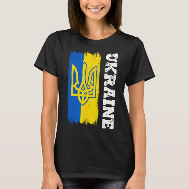 Camiseta Bandeira de Presente da Ucrânia Ukraini Kiev Ucran (Frente)