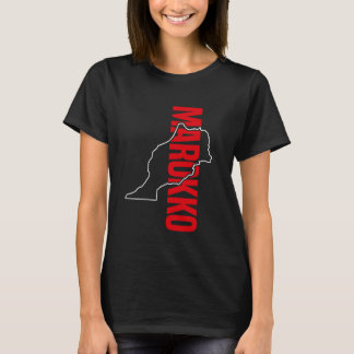 Camiseta Bandeira de Presente de Marrocos Marrocos Marroqui