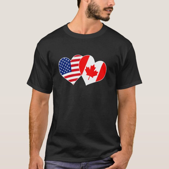 Camiseta Bandeira de Presente do Canadá Varsity Canadense T (Frente)