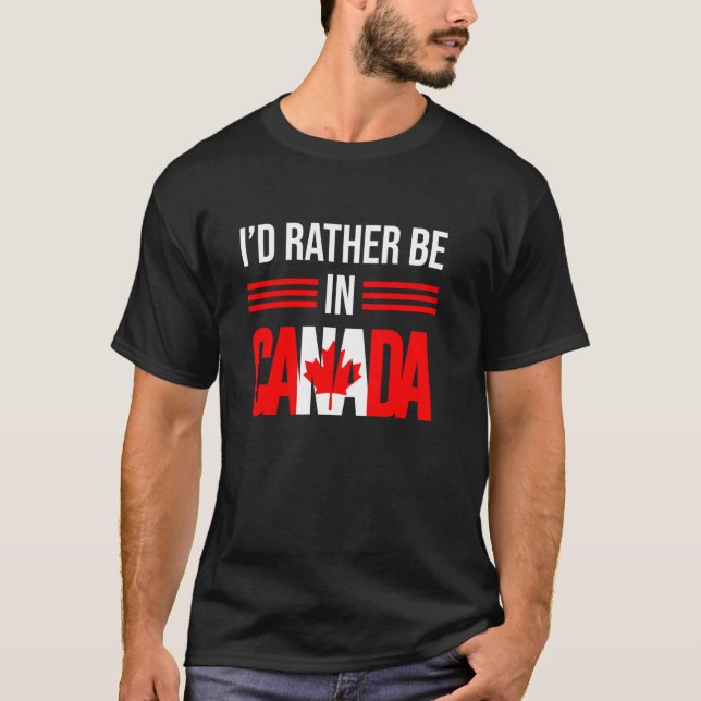 Camiseta Bandeira de Presente do Canadá Varsity Canadense T (Frente)