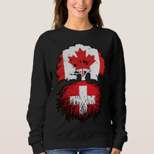 Camiseta Bandeira de Raízes de Árvore do Canadá suiça