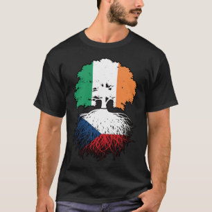 Camiseta Bandeira de Raízes de Árvores na Irlanda Checa