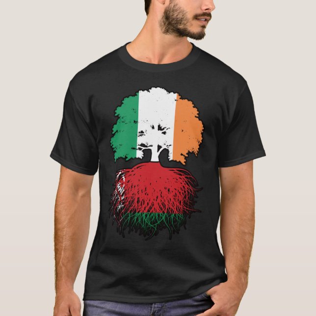 Camiseta Bandeira de Raízes de Árvores na Irlanda da Bielor (Frente)