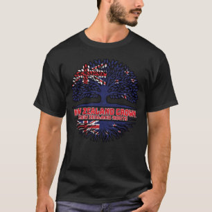 Camiseta Bandeira de Raízes de Kiwi, neozelandesa