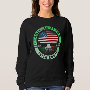Camiseta Bandeira de raízes irlandesas cultivada americana