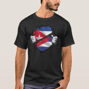 Camiseta Bandeira de Raízes Puras Cubanas