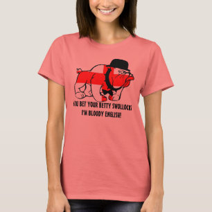 Camiseta Bandeira de rima inglesa do inglês do calão