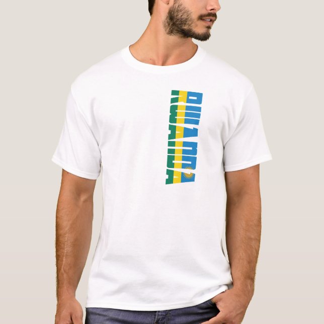 Camiseta Bandeira de Rwanda (Frente)