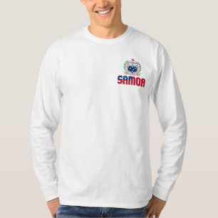 Camiseta Bandeira de Samoa e Casaco de Armas Patriótica