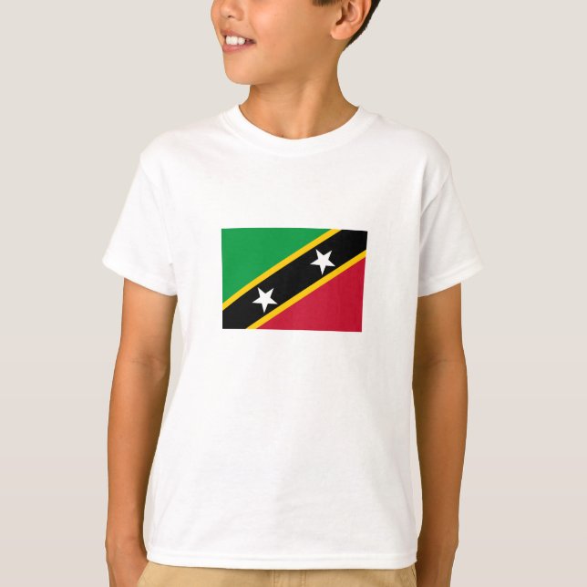 Camiseta Bandeira de São Cristóvão e Nevis (Frente)