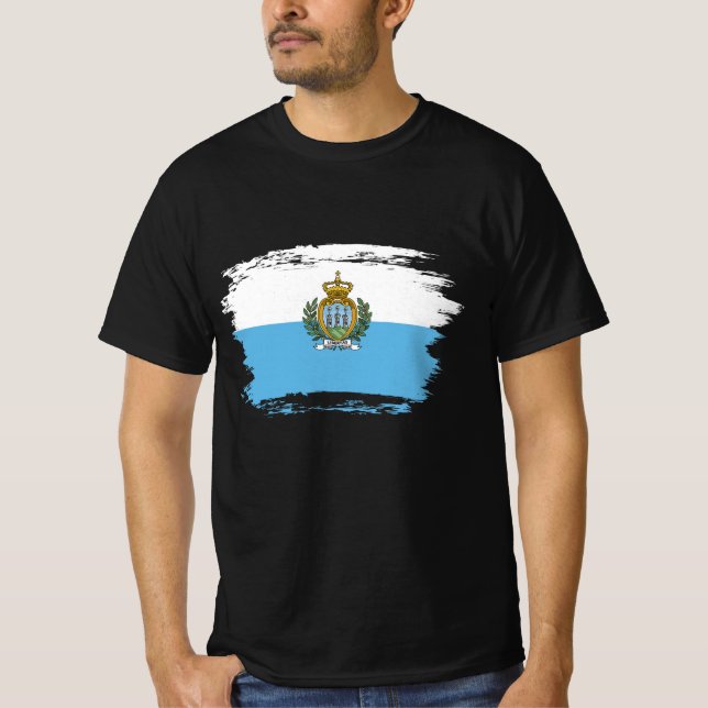 Camiseta Bandeira de São Marino (Frente)