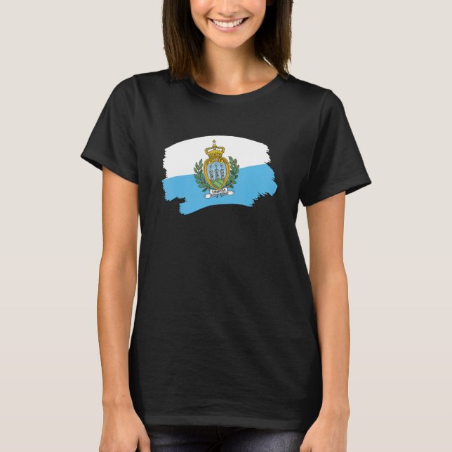 Camiseta Bandeira De São Marino 2 (Frente)