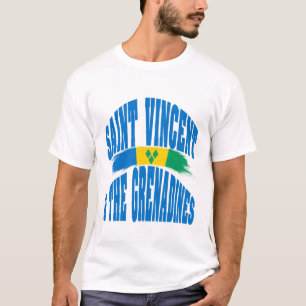 Camiseta bandeira de São Vicente e Granadinas