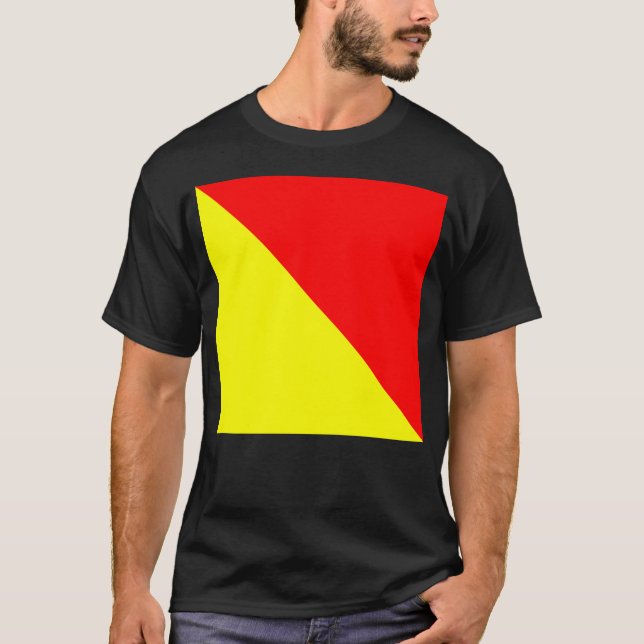 Camiseta Bandeira de Sinalização Marítima Internacional Osc (Frente)