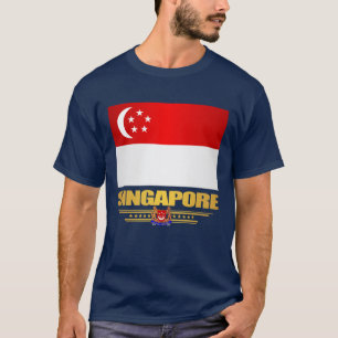 Camiseta Bandeira de Singapore