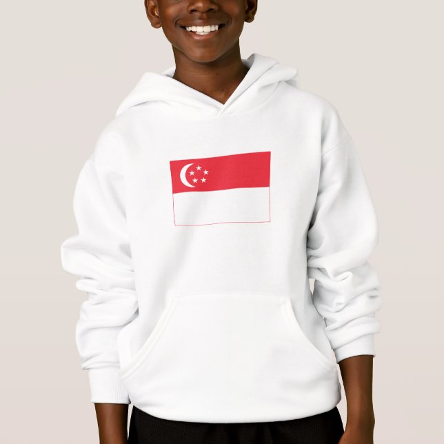 Camiseta Bandeira de Singapura (Frente)
